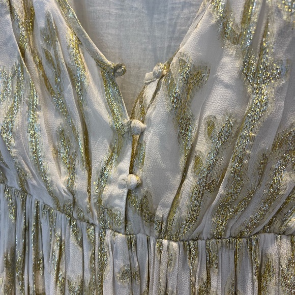Brand New Chasing Unicorns metallic gold maxi dress - Picture 3 of 5